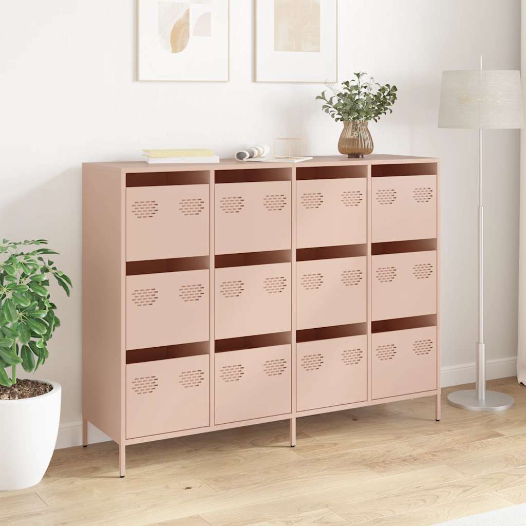 Ντουλάπι Ροζ 135x39x103,5 εκ. από Χάλυβα Ψυχρής Έλασης