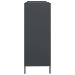 Ντουλάπι Ανθρακί 135x39x103,5 εκ. από Χάλυβα Ψυχρής Έλασης
