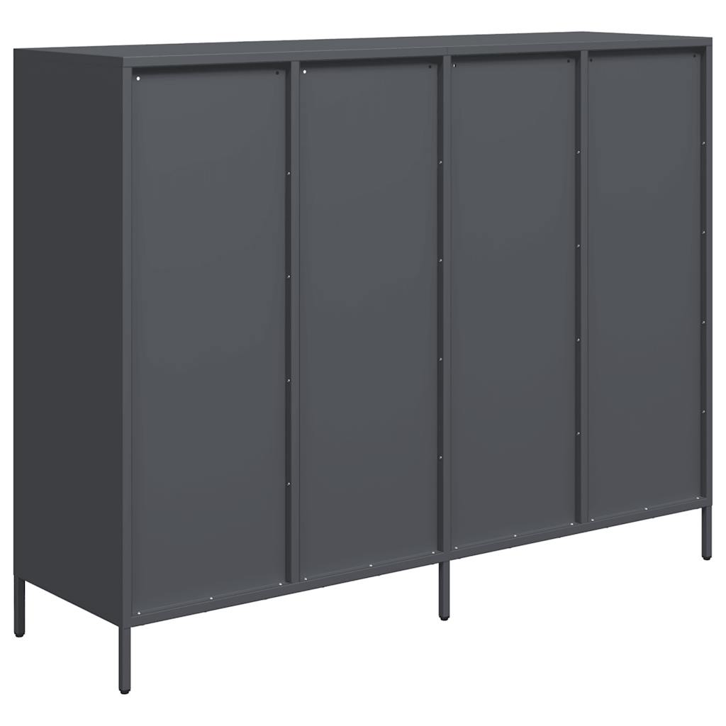 Ντουλάπι Ανθρακί 135x39x103,5 εκ. από Χάλυβα Ψυχρής Έλασης