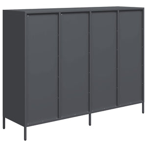 Ντουλάπι Ανθρακί 135x39x103,5 εκ. από Χάλυβα Ψυχρής Έλασης