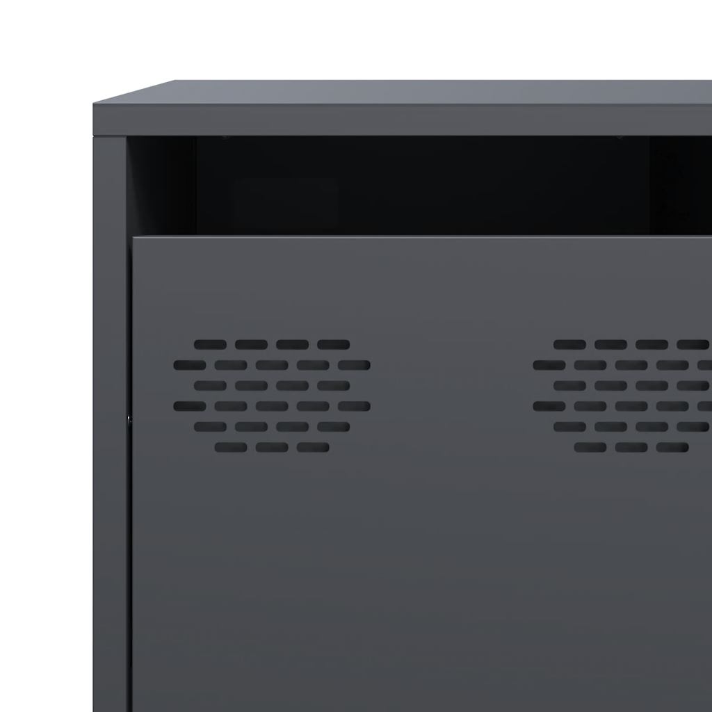Ντουλάπι Ανθρακί 135x39x103,5 εκ. από Χάλυβα Ψυχρής Έλασης