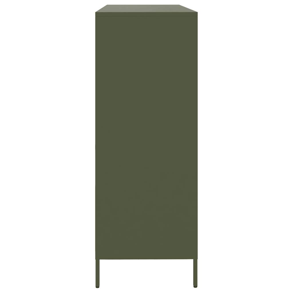 Sideboard Olive Green 135x39x103,5 cm Ατσάλι ψυχρής έλασης - Pakobazaar