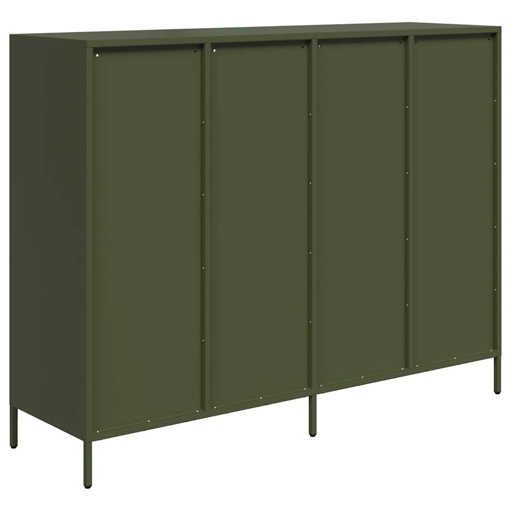 Sideboard Olive Green 135x39x103,5 cm Ατσάλι ψυχρής έλασης - Pakobazaar