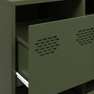 Sideboard Olive Green 135x39x103,5 cm Ατσάλι ψυχρής έλασης