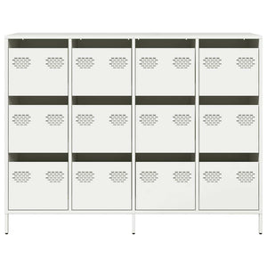 Sideboard Λευκό 135x39x103,5 cm Ατσάλι ψυχρής έλασης