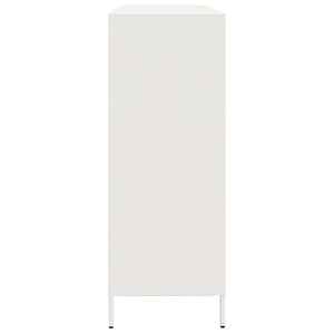 Sideboard Λευκό 135x39x103,5 cm Ατσάλι ψυχρής έλασης