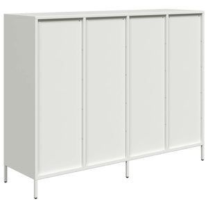 Sideboard Λευκό 135x39x103,5 cm Ατσάλι ψυχρής έλασης