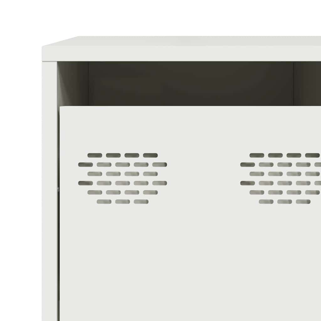Sideboard Λευκό 135x39x103,5 cm Ατσάλι ψυχρής έλασης