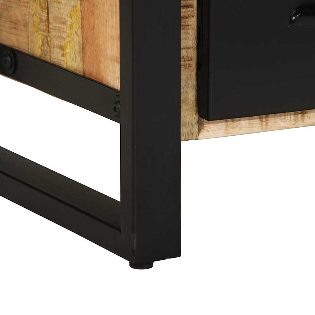 Σετ Επίπλων Μπάνιου 2 pcs Καφέ Συμπαγές Χοντρό Ξύλο Μάνγκο