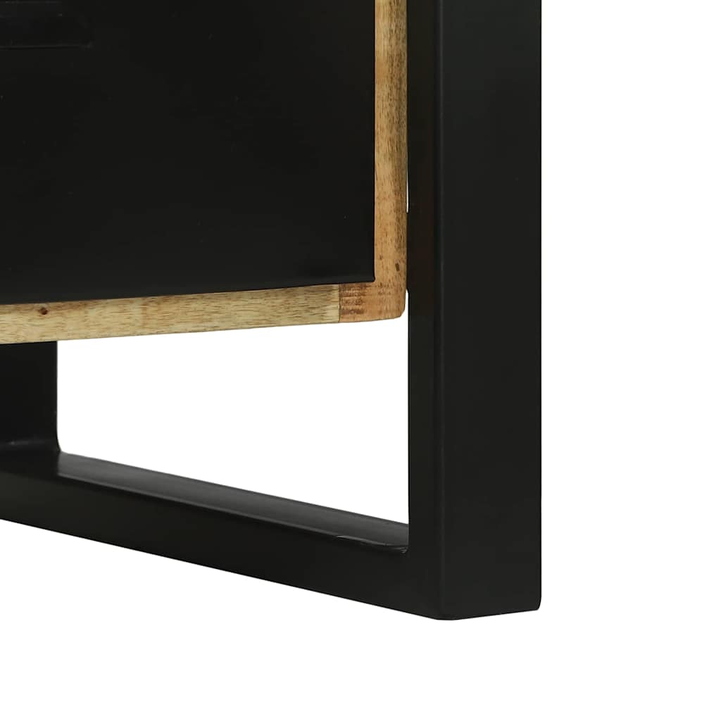 Σετ Επίπλων Μπάνιου 2 pcs Καφέ και Μαύρο Στερεό ξύλο μάνγκο