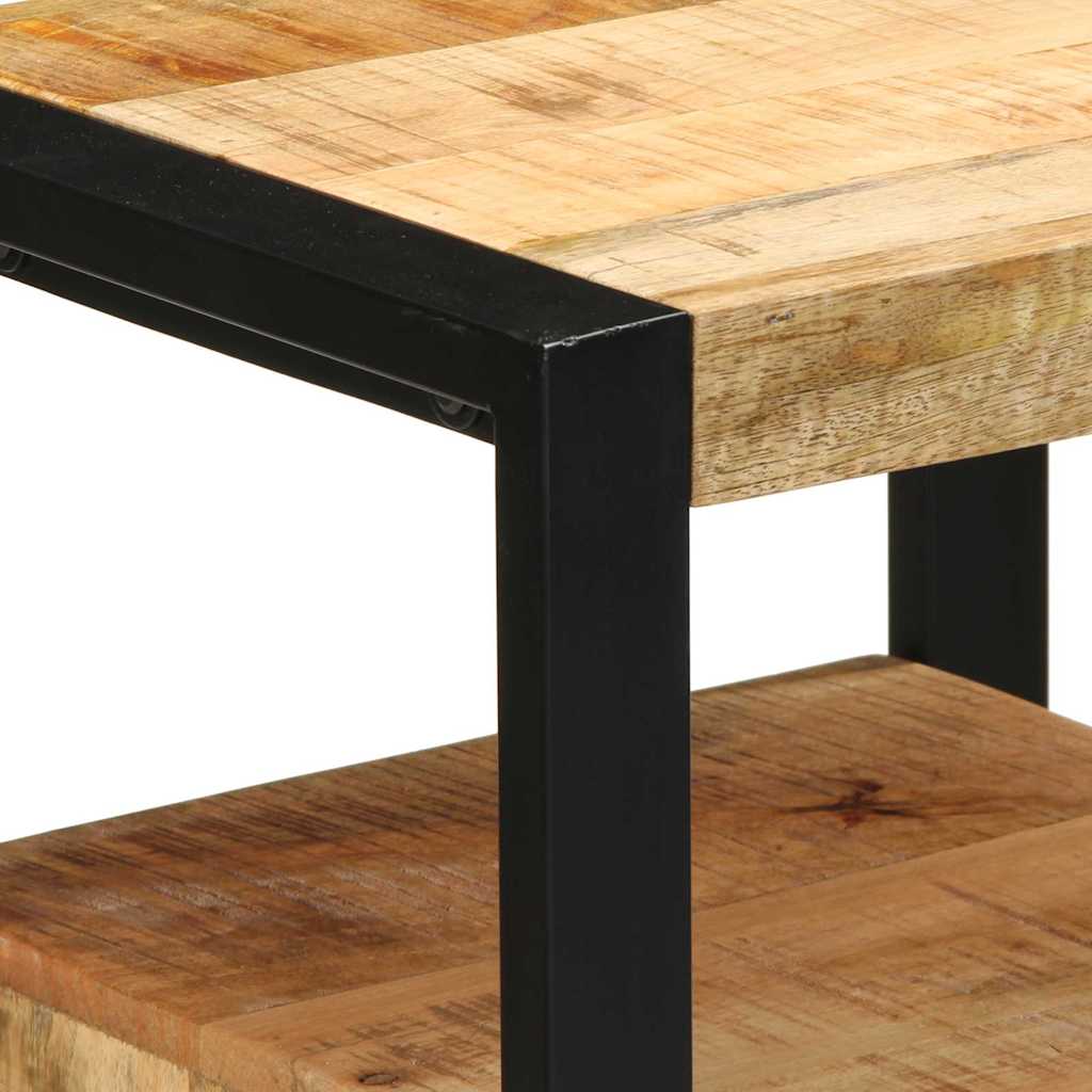 Σετ Επίπλων Μπάνιου 3 pcs Καφέ και Μαύρο Στερεό ξύλο μάνγκο - Pakobazaar