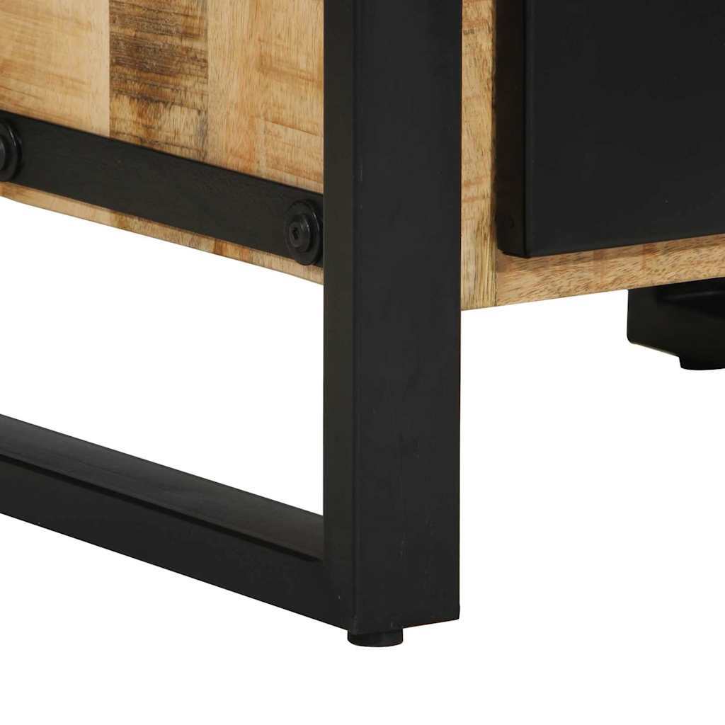 Σετ Επίπλων Μπάνιου 3 pcs Καφέ και Μαύρο Στερεό ξύλο μάνγκο - Pakobazaar