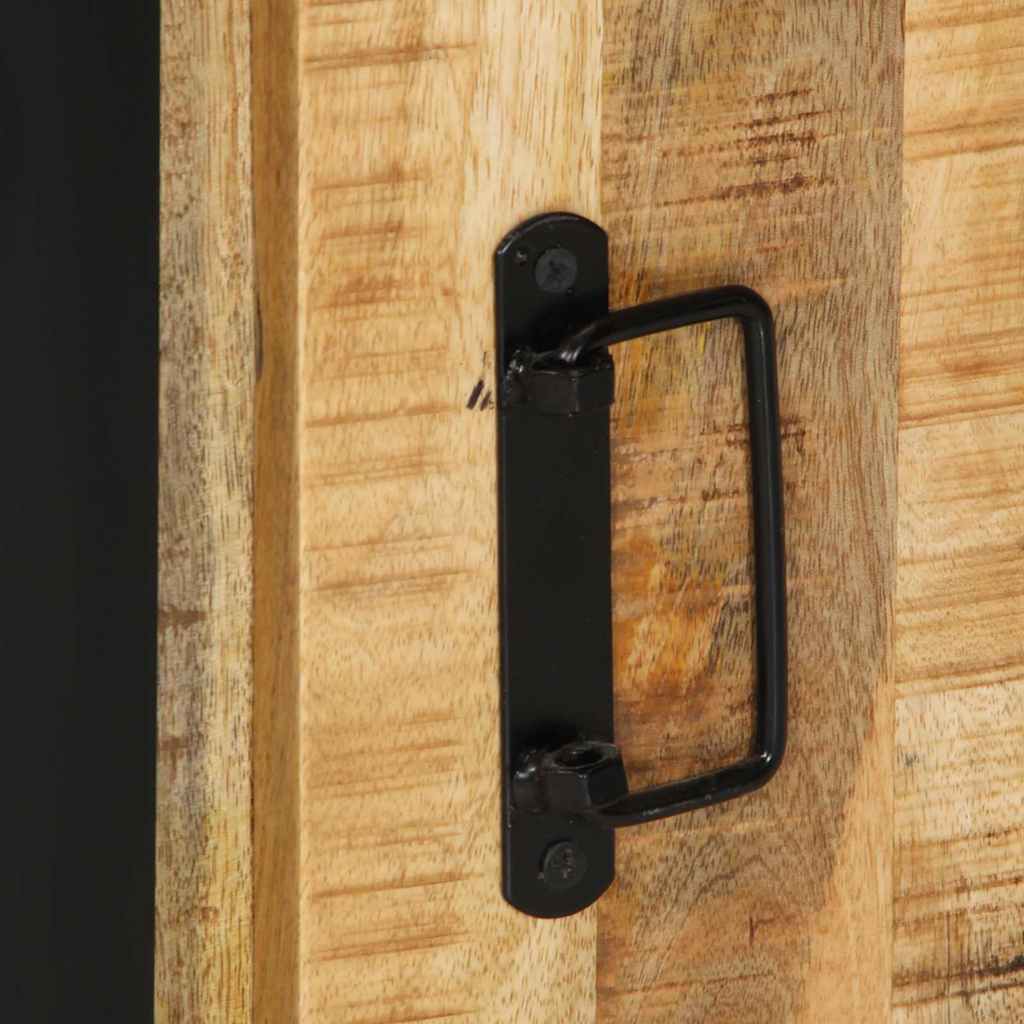 Σετ Επίπλων Μπάνιου 4 pcs Καφέ και Μαύρο Στερεό ξύλο μάνγκο