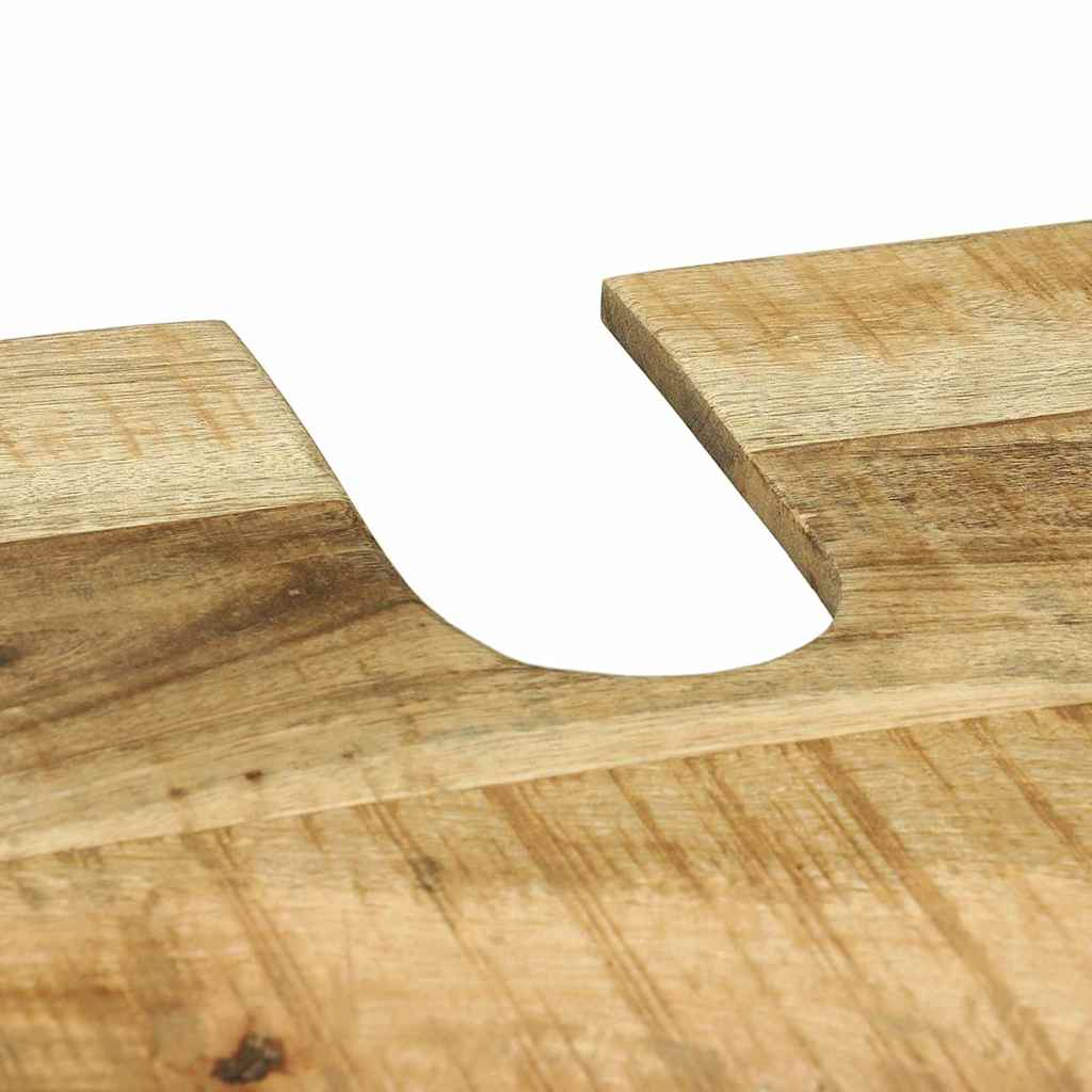 Σετ Επίπλων Μπάνιου με ράφι 4 pcs Καφέ Στερεό Ανακτηθέν Ξύλο - Pakobazaar