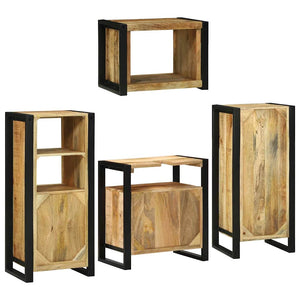 Σετ Επίπλων Μπάνιου 4 τμχ. Καφέ 55 x 35 x 60 εκ. - Pakobazaar