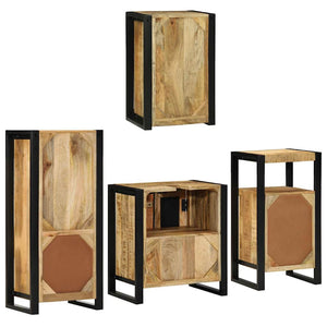 Σετ Επίπλων Μπάνιου 4 τμχ. Καφέ 55 x 35 x 60 εκ. - Pakobazaar