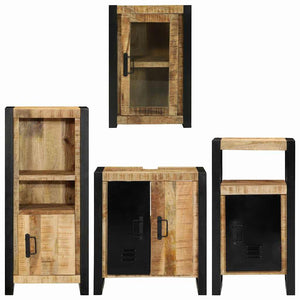 Σετ Επίπλων Μπάνιου 4 τμχ. Καφέ 55 x 35 x 60 εκ. - Pakobazaar