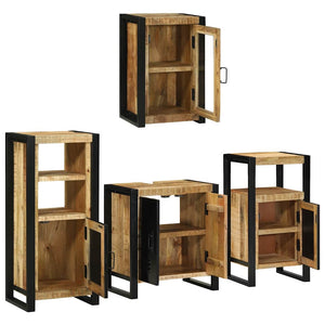 Σετ Επίπλων Μπάνιου 4 τμχ. Καφέ 55 x 35 x 60 εκ. - Pakobazaar