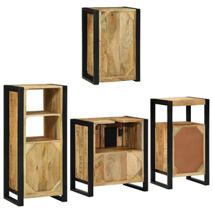 Σετ Επίπλων Μπάνιου 4 τμχ. Καφέ 55 x 35 x 60 εκ. - Pakobazaar