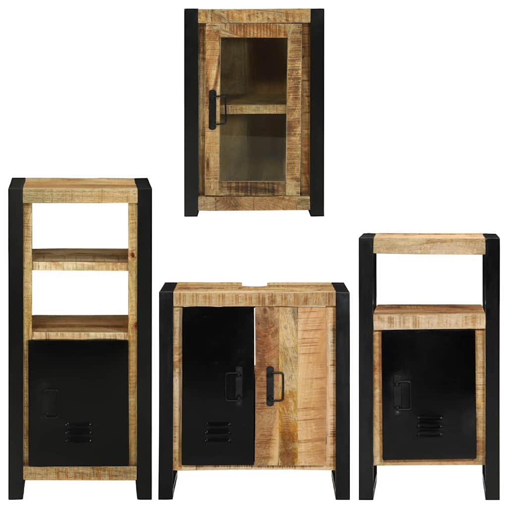 Σετ Επίπλων Μπάνιου 4 τμχ. Καφέ 55 x 35 x 60 εκ. - Pakobazaar