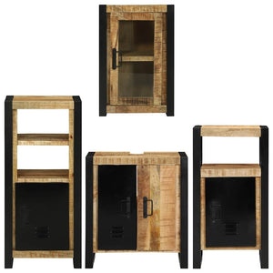 Σετ Επίπλων Μπάνιου 4 τμχ. Καφέ 55 x 35 x 60 εκ. - Pakobazaar