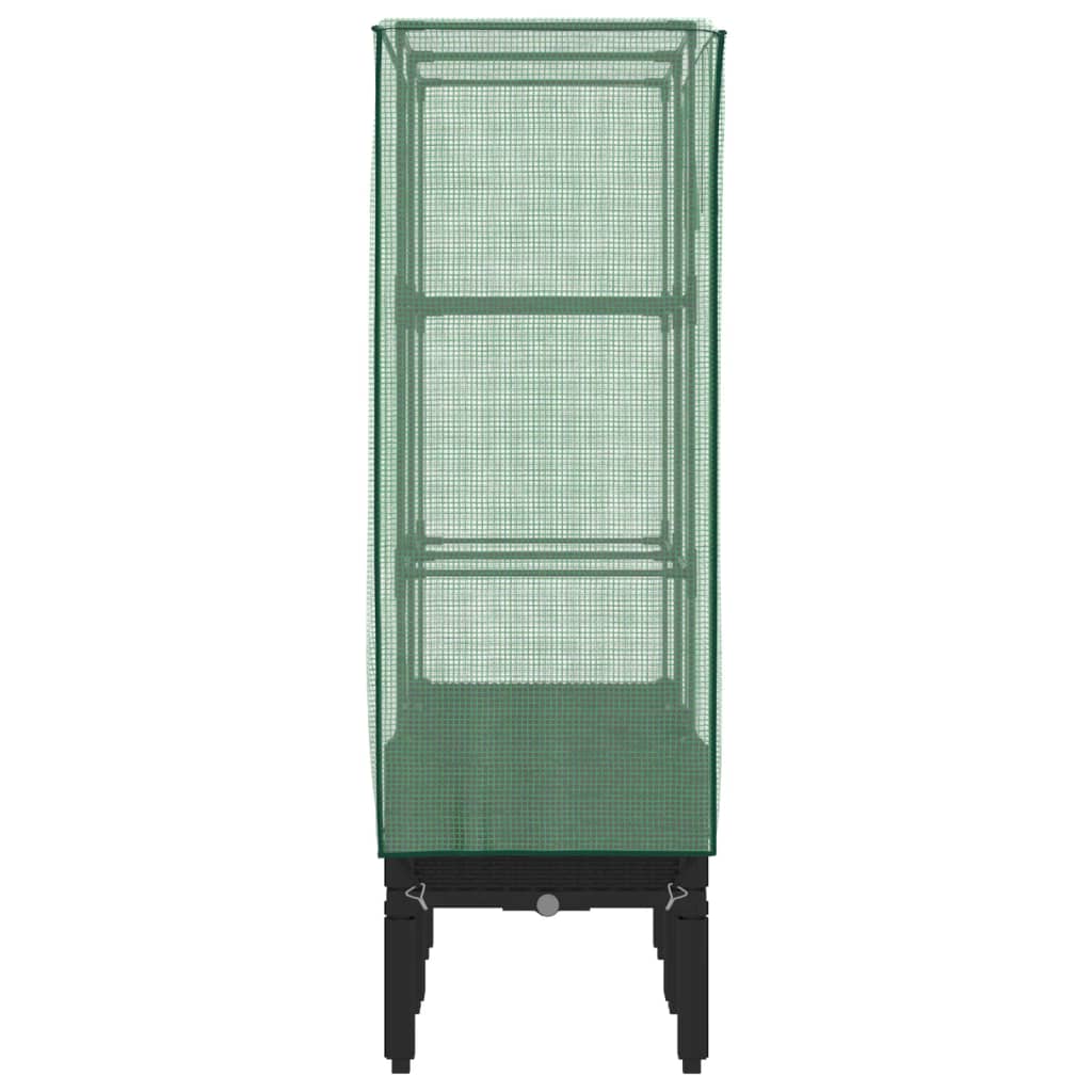 Ζαρντινιέρα Υπερυψ. Κάλυμμα Θερμοκηπίου Όψη Ρατάν 80x40x140 εκ.