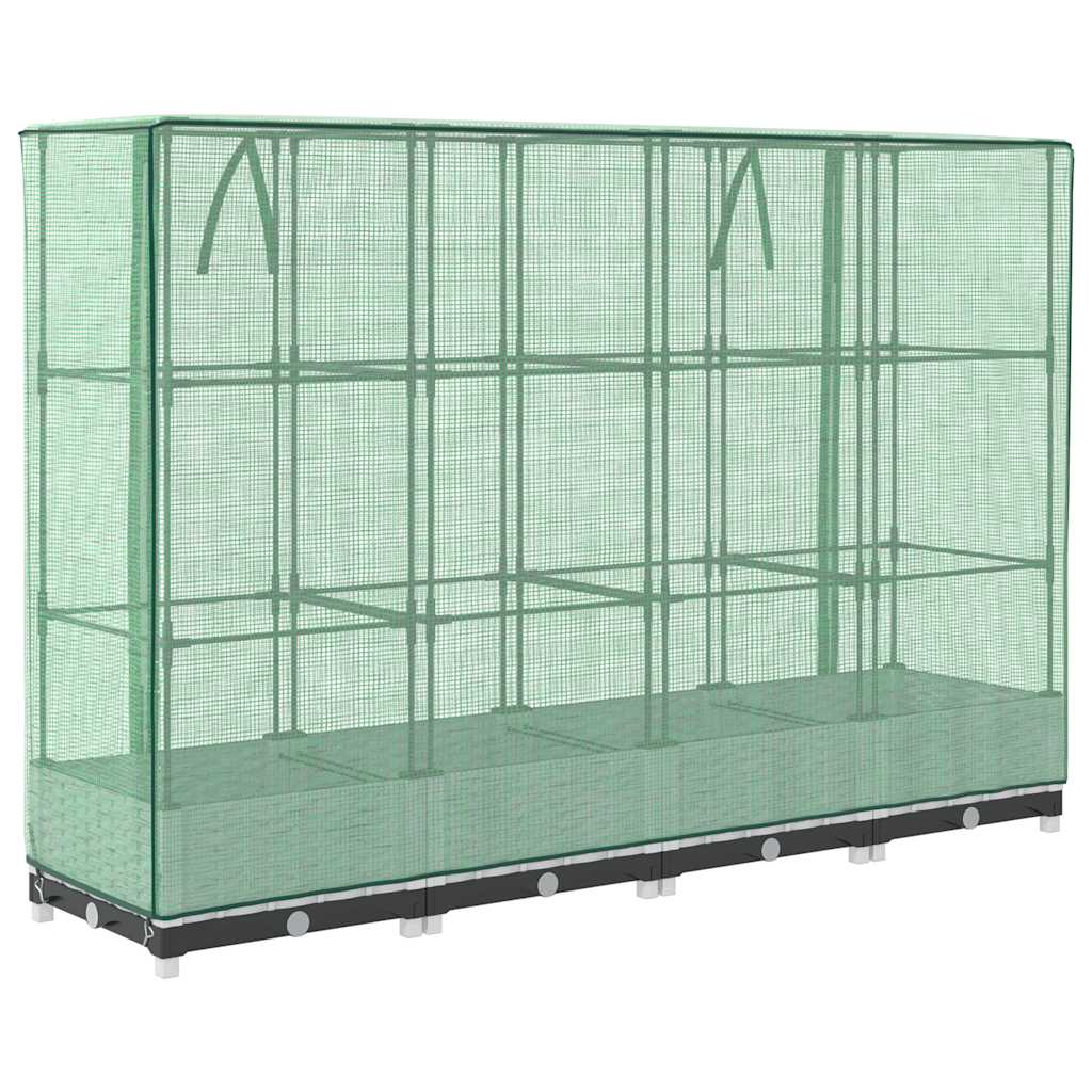 Ζαρντινιέρα Υπερυψ. Κάλυμμα Θερμοκηπίου Όψη Ρατάν 160x40x123 εκ - Pakobazaar
