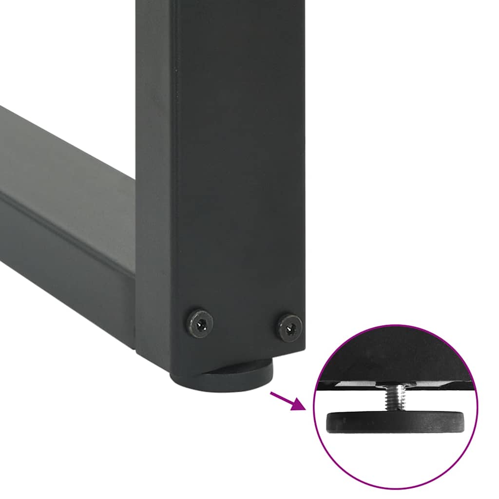 Πόδια Τραπεζιού Σαλονιού σε Σχήμα U 2 τεμ. Ανθρακί 28x(42-43) εκ. Ατσάλι