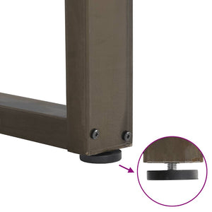 Πόδια Τραπεζιού Σαλονιού σε Σχήμα U 2 τεμ. από Φυσικό Ατσάλι 28x(42-43) εκ. Ατσάλι