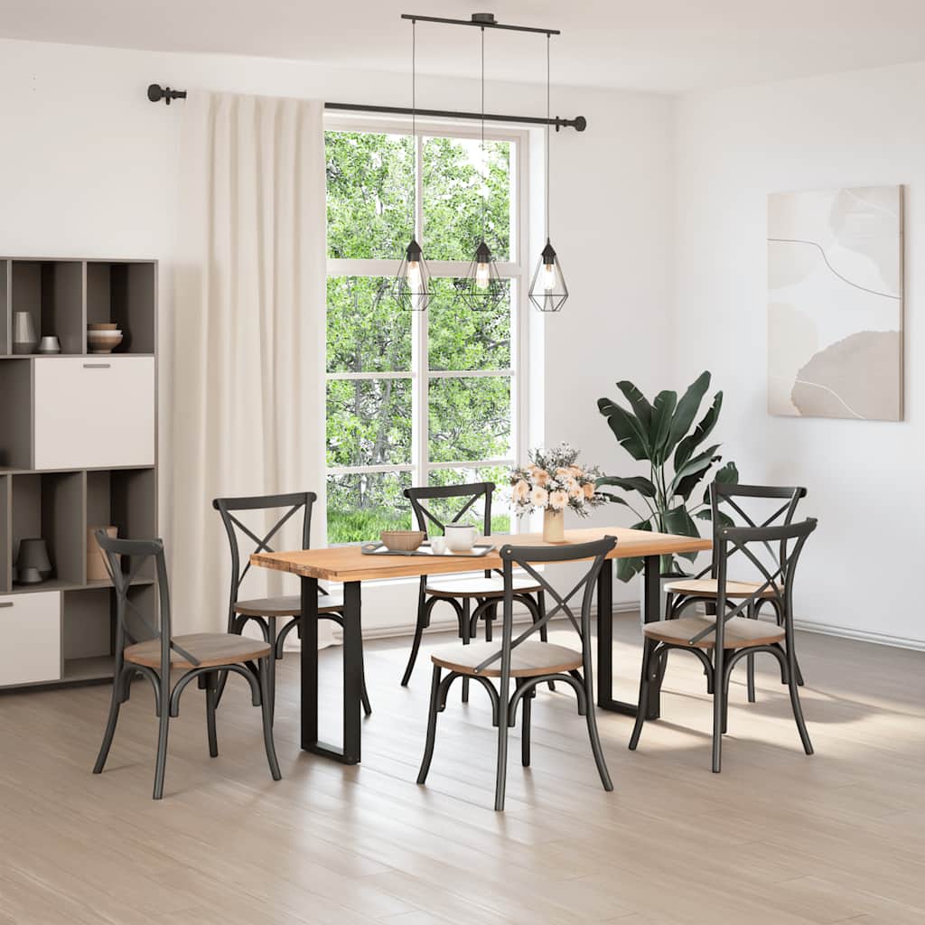 Πόδια Κονσόλας σε Σχήμα U 2 τεμ. Μαύρο 28x(72-73) εκ. Ατσάλι - Pakobazaar