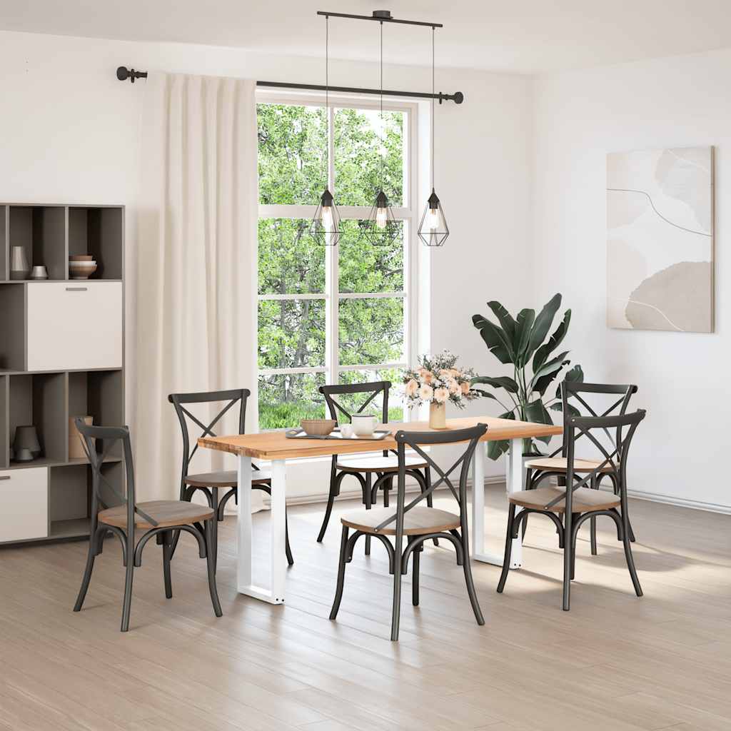 Πόδια Κονσόλας σε Σχήμα U 2 τεμ. Λευκά 28x(72-73) εκ. Ατσάλι