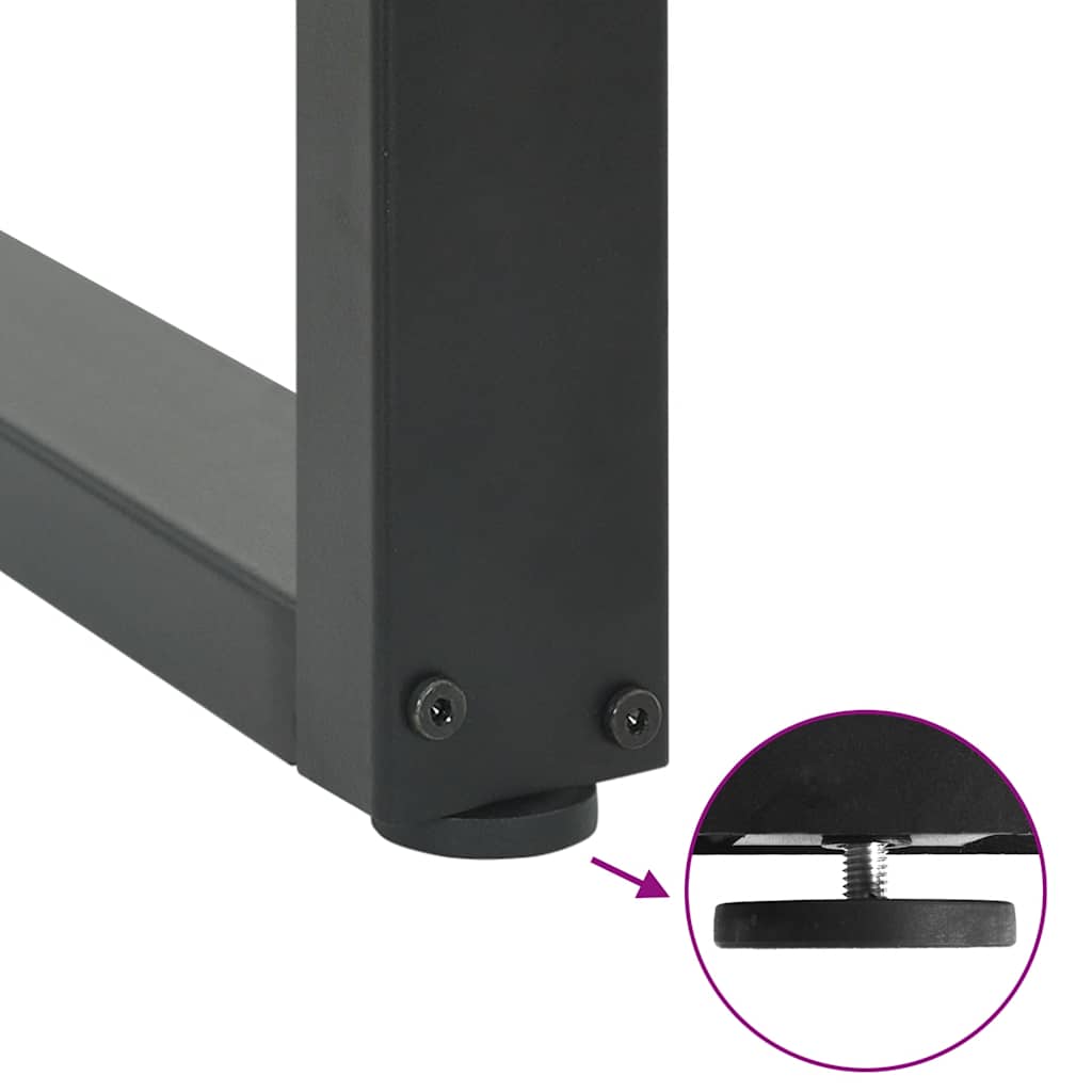 Πόδια Κονσόλας 2 τεμ. σε σχήμα U, Ανθρακί 38x(72-73) εκ. από Ατσάλι - Pakobazaar