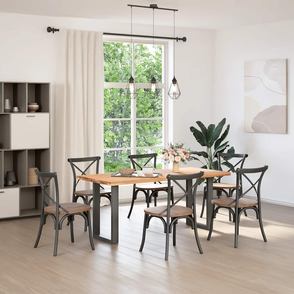 Πόδια Τραπεζαρίας Σχήματος U 2 τεμ. Ανθρακί 50x(72-73) εκ. Ατσάλι - Pakobazaar