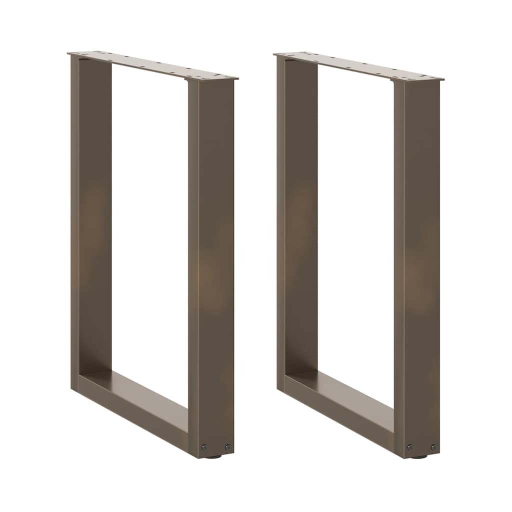 Πόδια Τραπεζαρίας σε Σχήμα U 2 τεμ. από Φυσικό Ατσάλι 70x(72-73) εκ. Ατσάλι