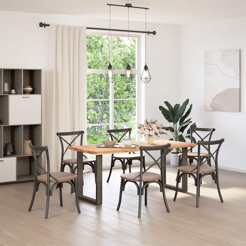 Πόδια Τραπεζαρίας σε Σχήμα U 2 τεμ. από Φυσικό Ατσάλι 70x(72-73) εκ. Ατσάλι