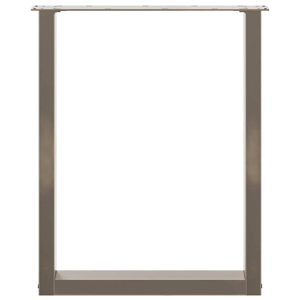 Πόδια Τραπεζαρίας σε Σχήμα U 2 τεμ. από Φυσικό Ατσάλι 70x(72-73) εκ. Ατσάλι