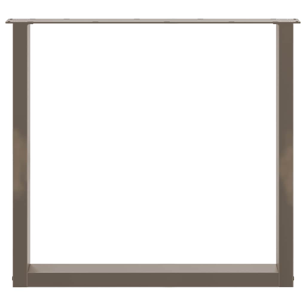 Πόδια Τραπεζαρίας σε Σχήμα U 2 τεμ. από Φυσικό Ατσάλι 80x(72-73) εκ. Ατσάλι