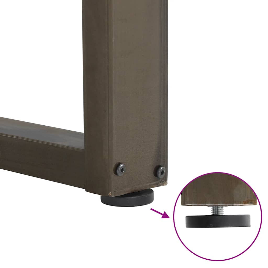 Πόδια Τραπεζαρίας σε Σχήμα U 2 τεμ. από Φυσικό Ατσάλι 80x(72-73) εκ. Ατσάλι