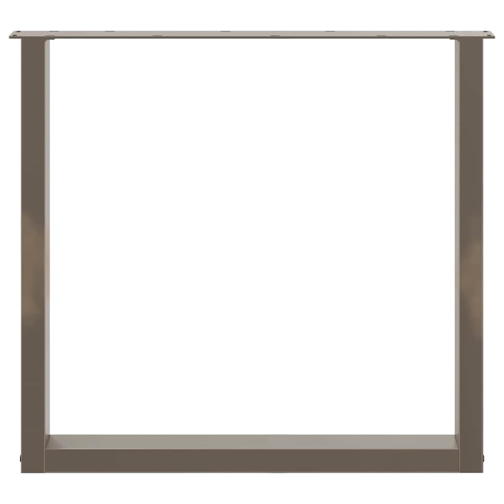 Πόδια Τραπεζαρίας σε Σχήμα U 2 τεμ. από Φυσικό Ατσάλι 90x(72-73) εκ. Ατσάλι