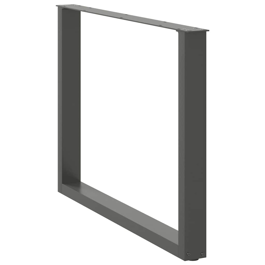 Πόδια Τραπεζαρίας σε Σχήμα U 2 τεμ. Ανθρακί 100x(72-73) εκ. Ατσάλι - Pakobazaar