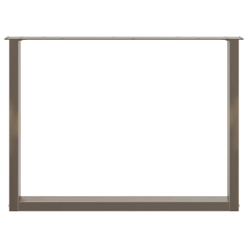 Πόδια Τραπεζαρίας σε Σχήμα U 2 τεμ. από Φυσικό Ατσάλι 100x(72-73) εκ. Ατσάλι