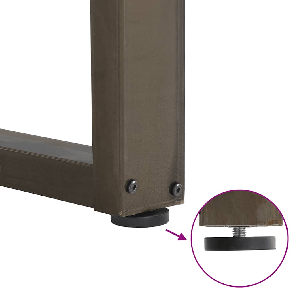 Πόδια Τραπεζαρίας σε Σχήμα U 2 τεμ. από Φυσικό Ατσάλι 100x(72-73) εκ. Ατσάλι