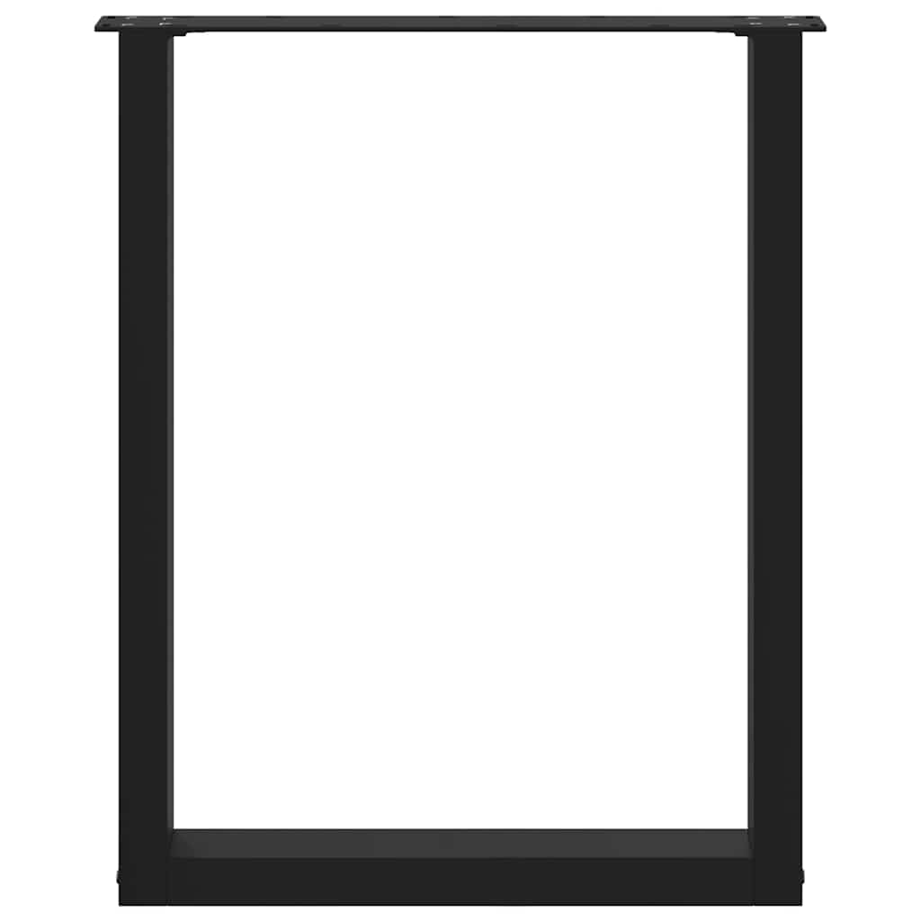 Πόδια Τραπεζαρίας σε Σχήμα U 3 τεμ. Μαύρο 70x(72-73) εκ. Ατσάλι - Pakobazaar