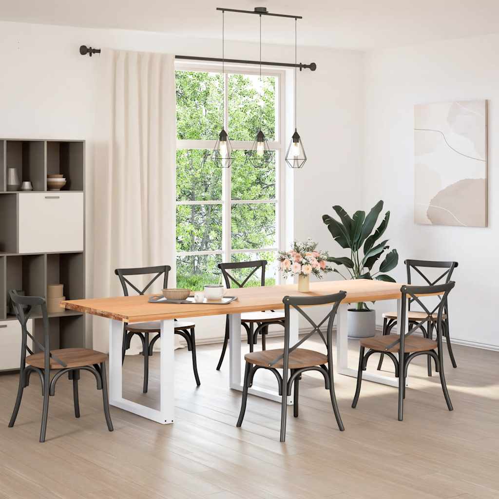 Πόδια Τραπεζαρίας σε Σχήμα U 3 τεμ. Λευκά 80x(72-73) εκ. Ατσάλι