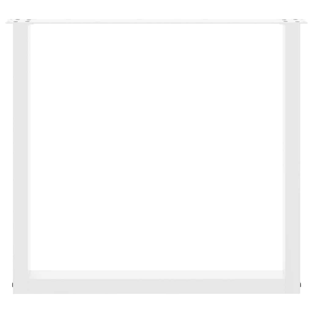 Πόδια Τραπεζαρίας σε Σχήμα U 3 τεμ. Λευκά 80x(72-73) εκ. Ατσάλι