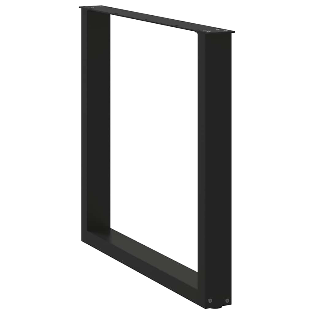 Πόδια Τραπεζαρίας σε Σχήμα U 3 τεμ. Μαύρο 90x(72-73) εκ. Ατσάλι - Pakobazaar