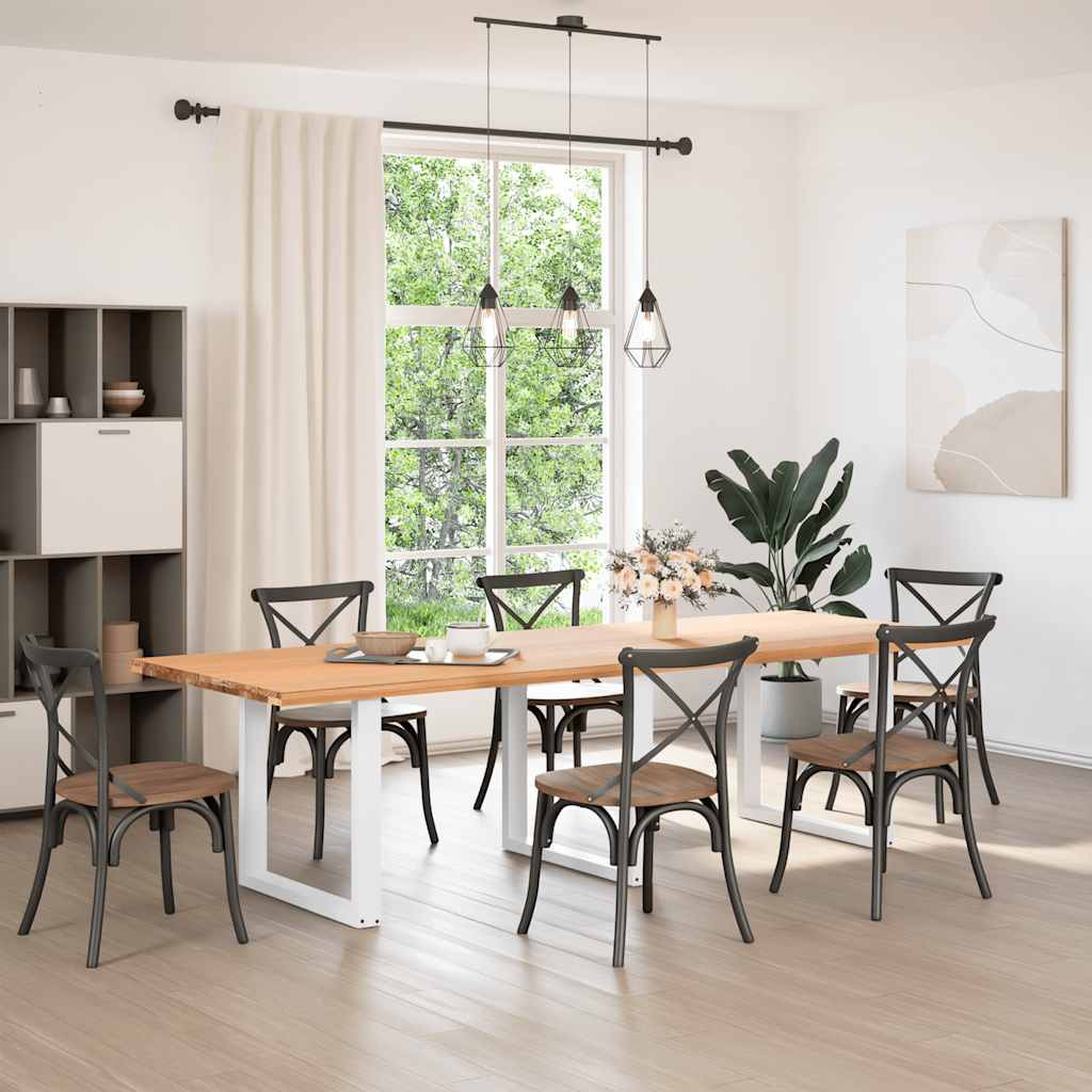 Πόδια Τραπεζαρίας σε Σχήμα U 3 τεμ. Λευκά 90x(72-73) εκ. Ατσάλι