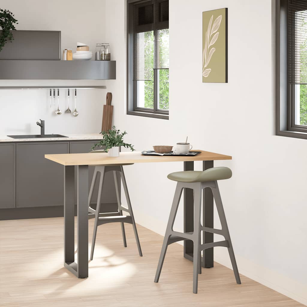 Πόδια Τραπεζιού Μπαρ σε Σχήμα U 2 τεμ. Ανθρακί 50x(90-91) εκ. Ατσάλι