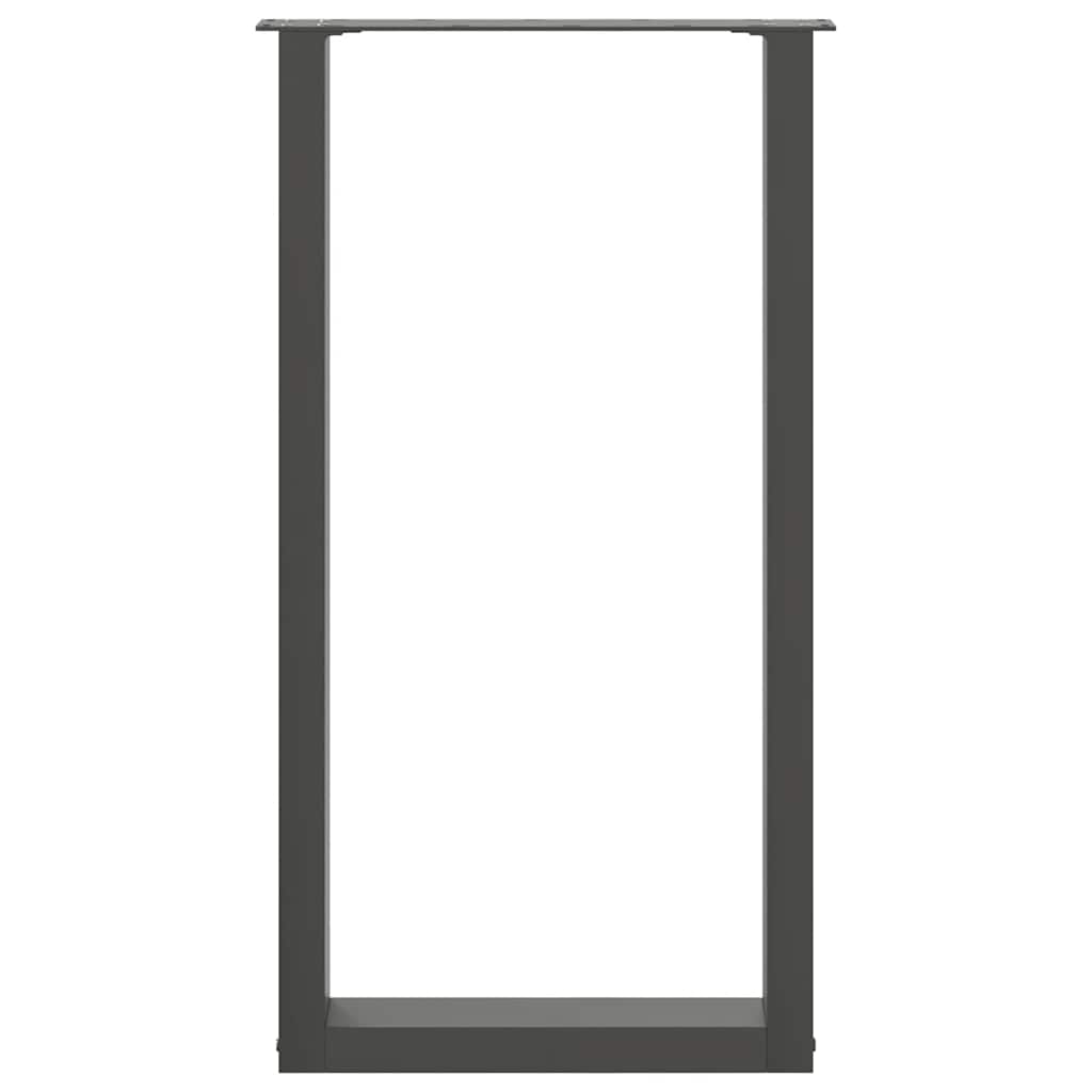 Πόδια Τραπεζιού Μπαρ σε Σχήμα U 2 τεμ. Ανθρακί 50x(90-91) εκ. Ατσάλι