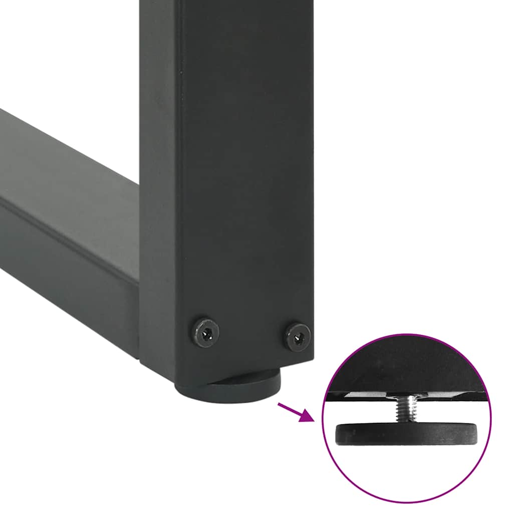 Πόδια Τραπεζιού Μπαρ σε Σχήμα U 2 τεμ. Ανθρακί 50x(90-91) εκ. Ατσάλι